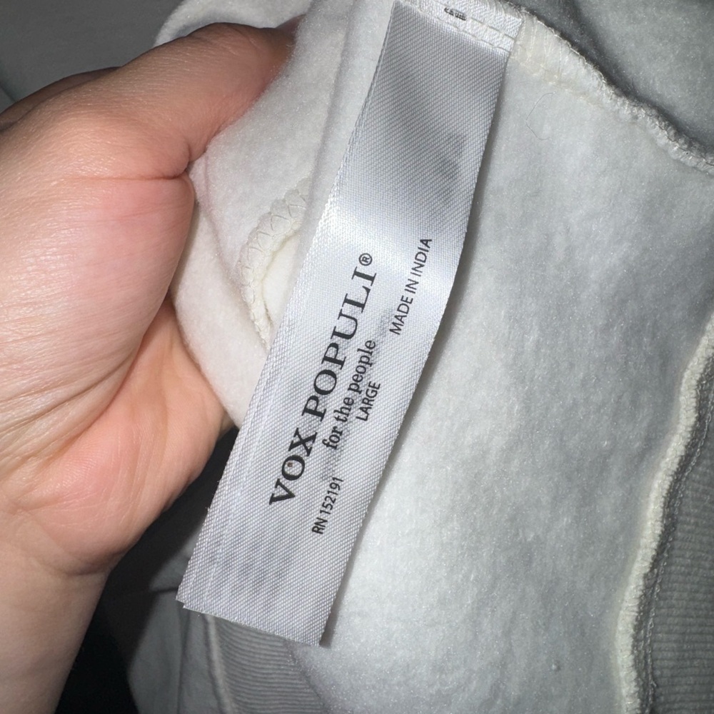 Vox Populi Los Angeles White Crewneck Sweatshirt Size L - Picture 4 of 5